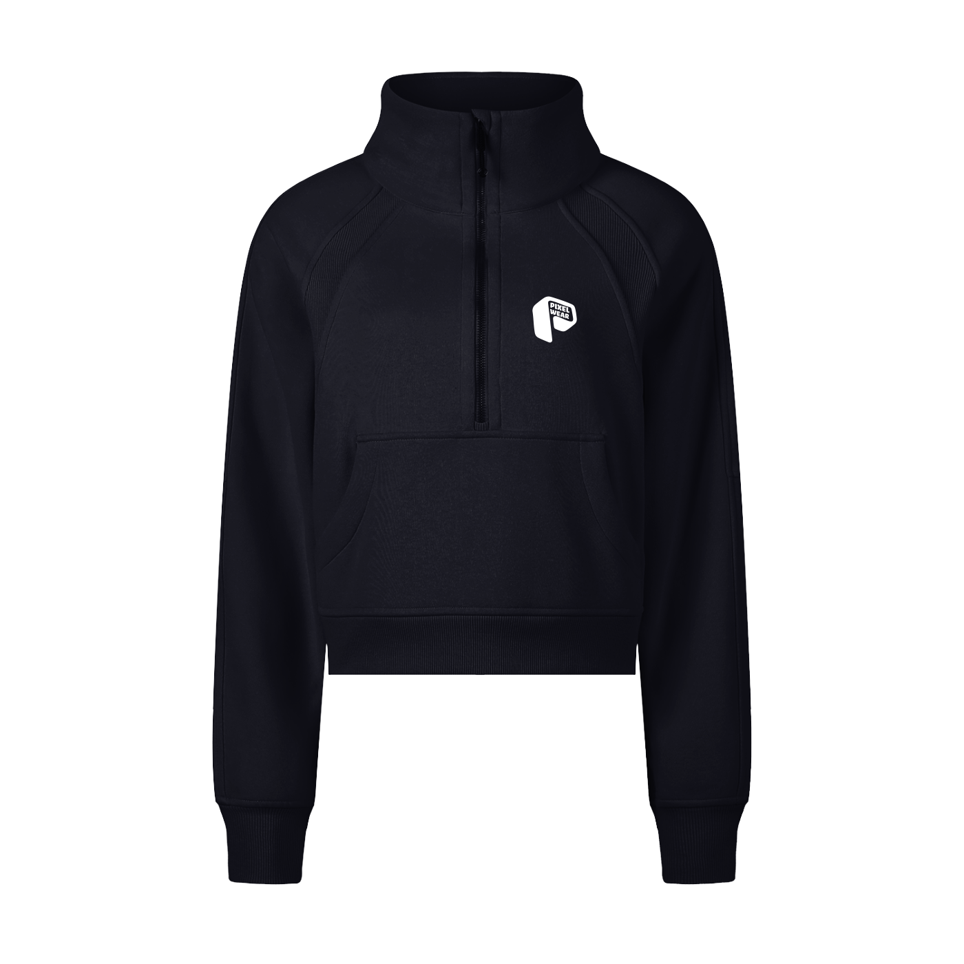 Cropped Half-Zip Sweats,Half Zip,Zip Sweater,Sweater,Sweatshirt,Womens Wear