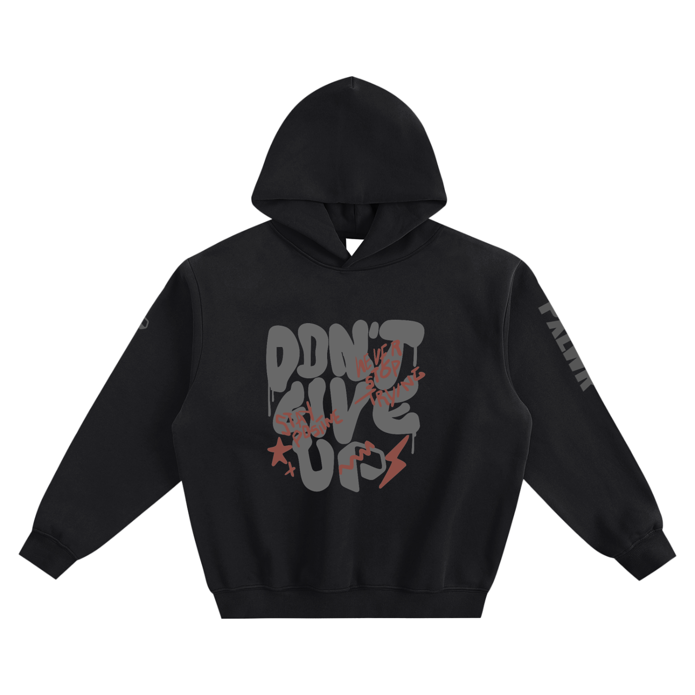 Don't Give Up,New,Fleeced Hoodie,Hoodie,Unisex