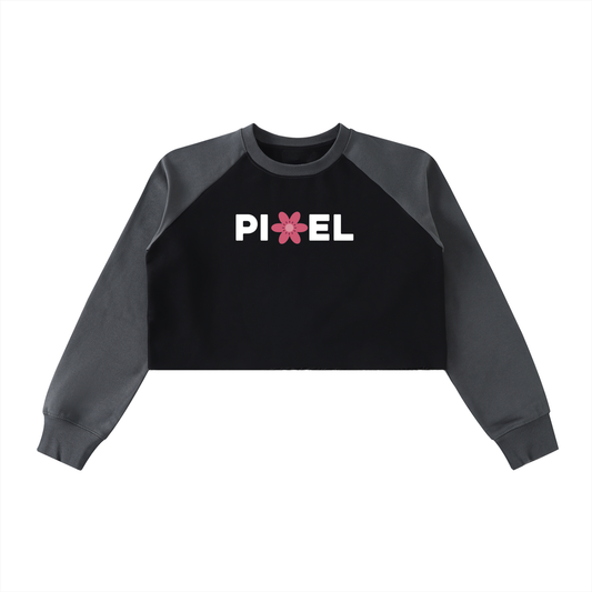 Raglan Crop Sweatshirt,Womens sweatshirt,raglan sleeve