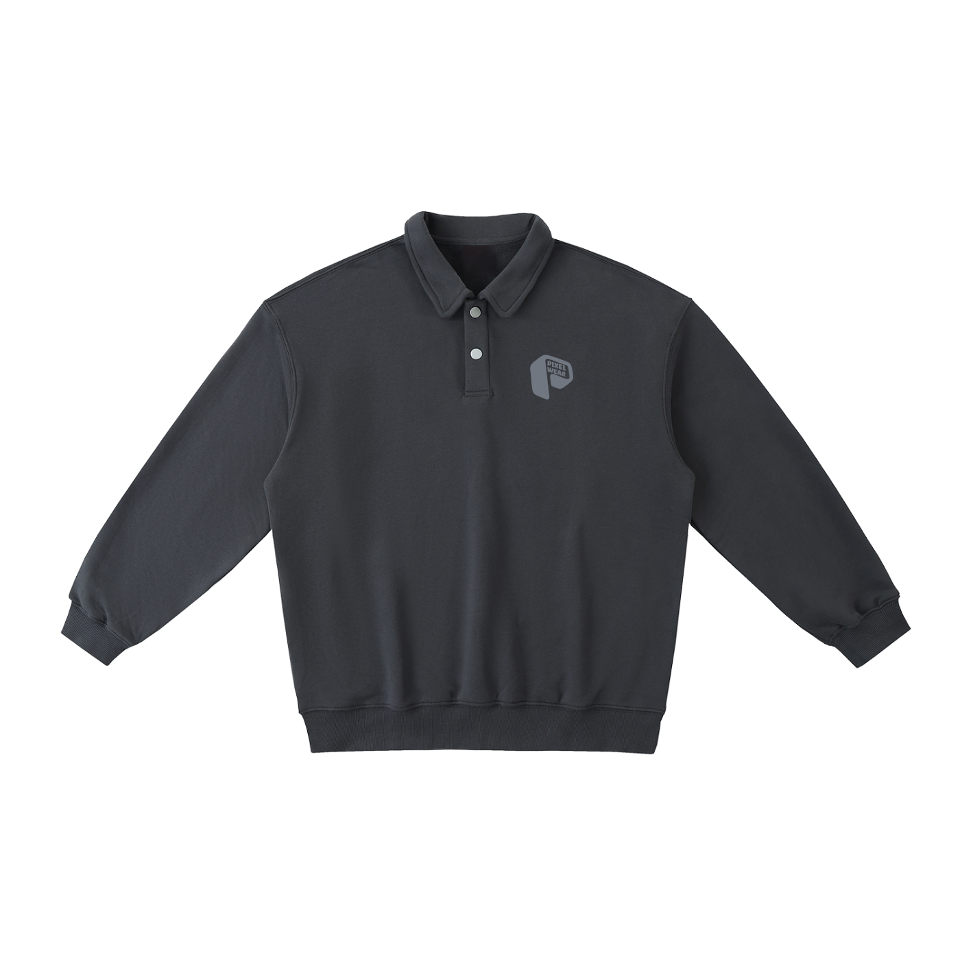 Heavyweight Polo-Collar,Collar Tshirt,Collar sweatshirt,Unisex,Blue,WHite