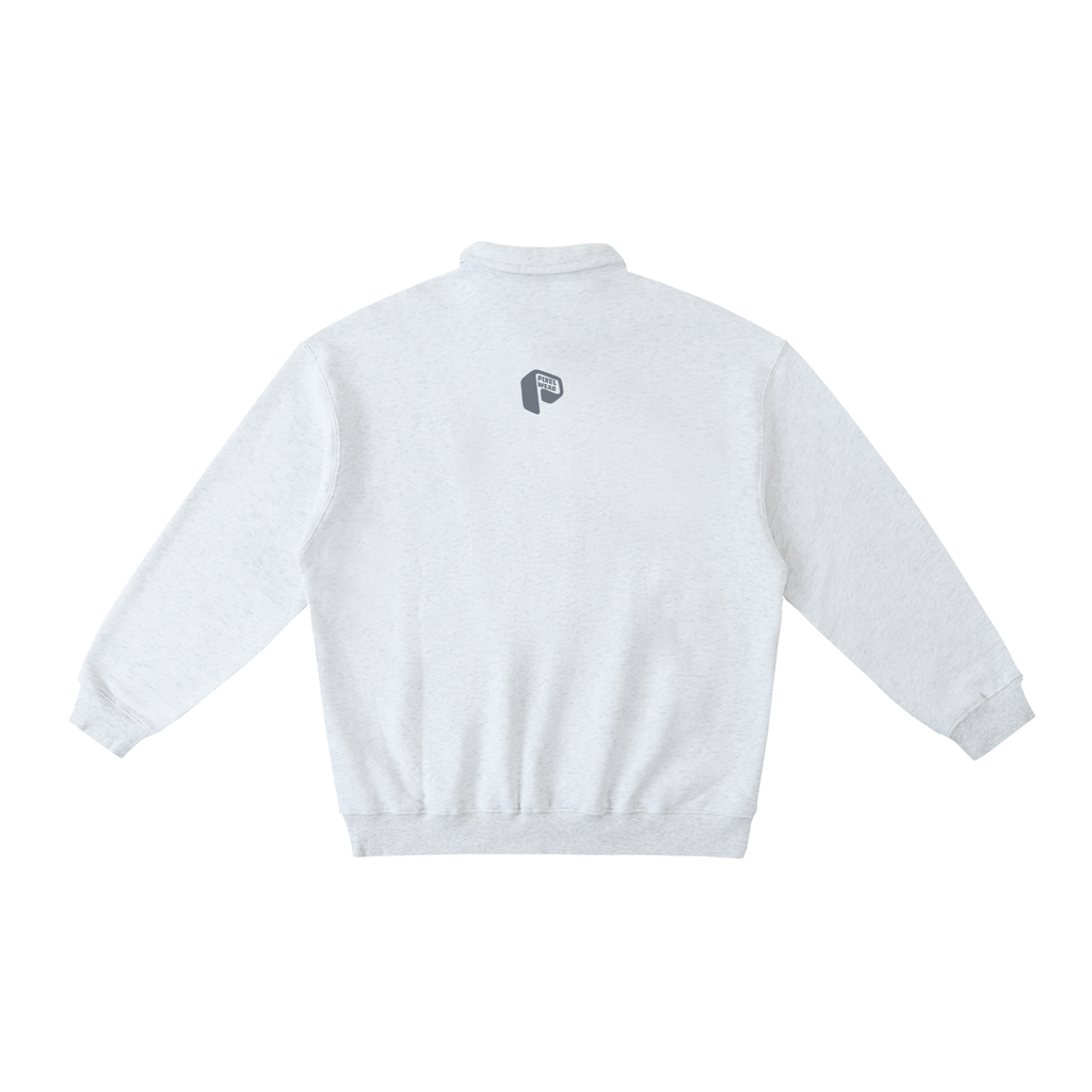 Heavyweight Polo-Collar,Collar Tshirt,Collar sweatshirt,Unisex,Blue,WHite