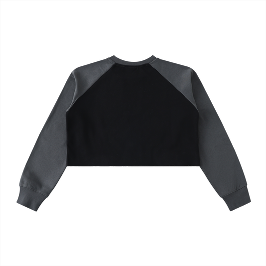Raglan Crop Sweatshirt,Womens sweatshirt,raglan sleeve