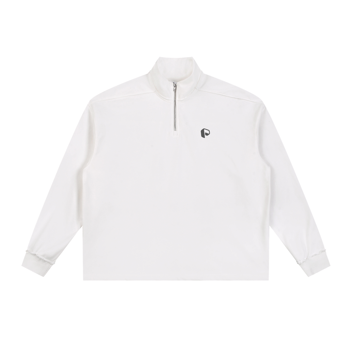 Half-Zip Rolled,Edge Sweatshirt,New,Sweatshirt