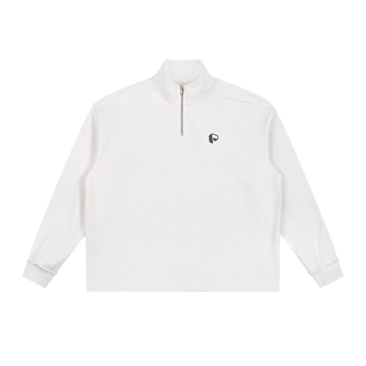 Half-Zip Rolled,Edge Sweatshirt,New,Sweatshirt