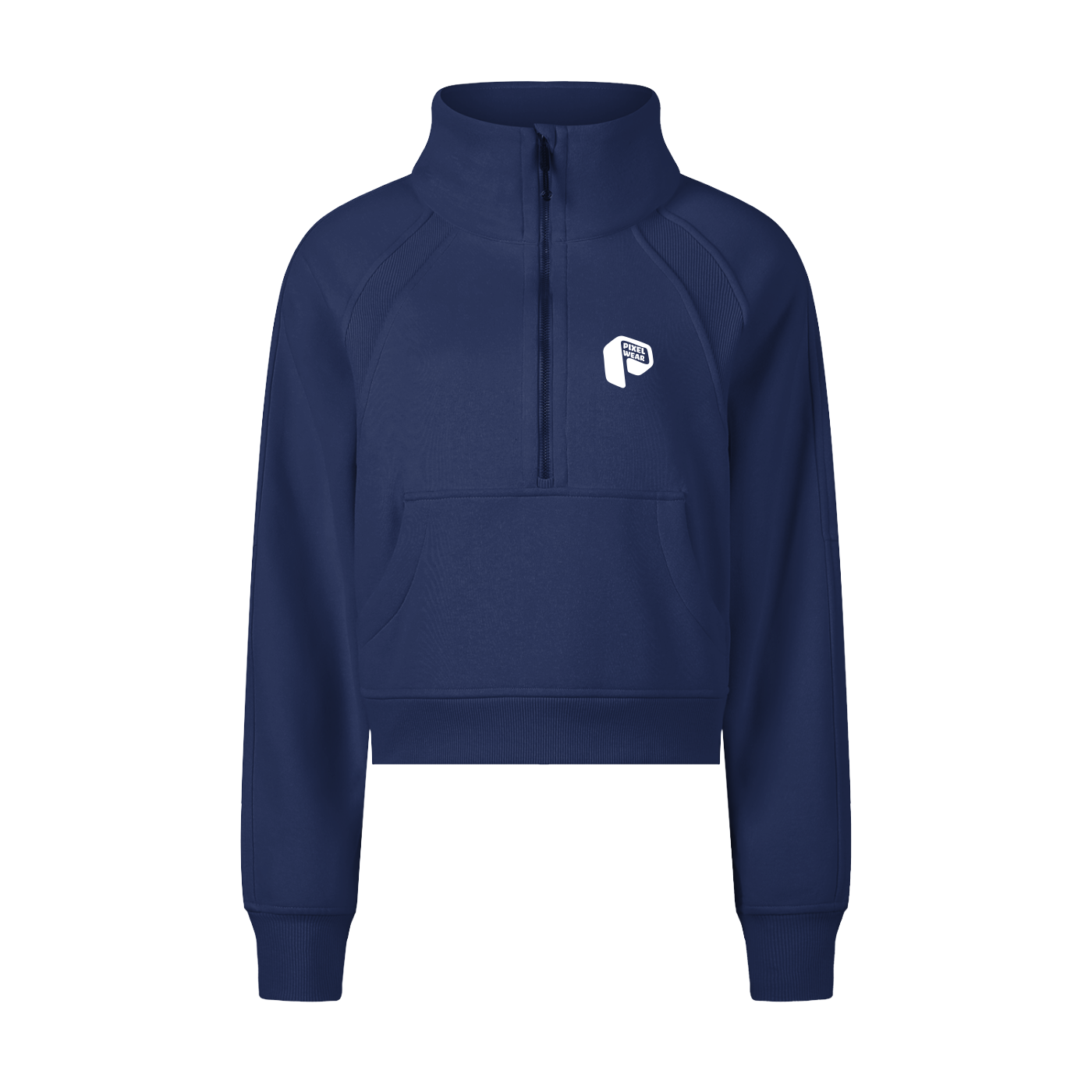 Cropped Half-Zip Sweats,Half Zip,Zip Sweater,Sweater,Sweatshirt,Womens Wear