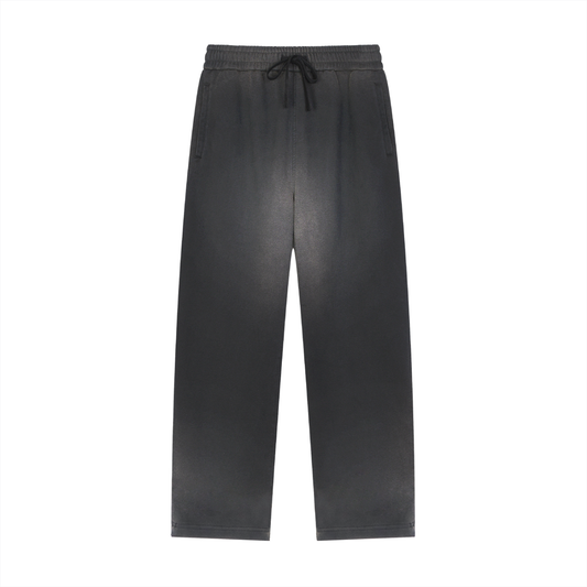 Straight-Leg Sweatpants,Sun Fade Raw Edge ,Unsiex,Pants,Bottoms