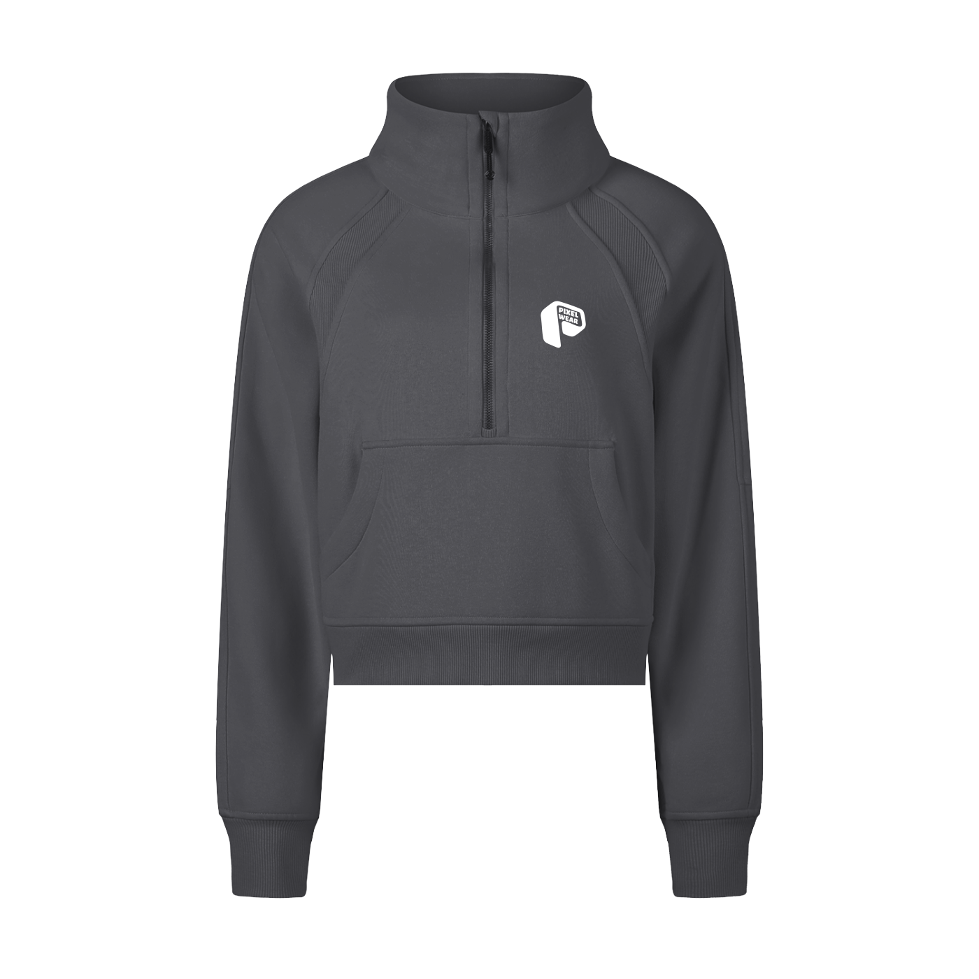 Cropped Half-Zip Sweats,Half Zip,Zip Sweater,Sweater,Sweatshirt,Womens Wear