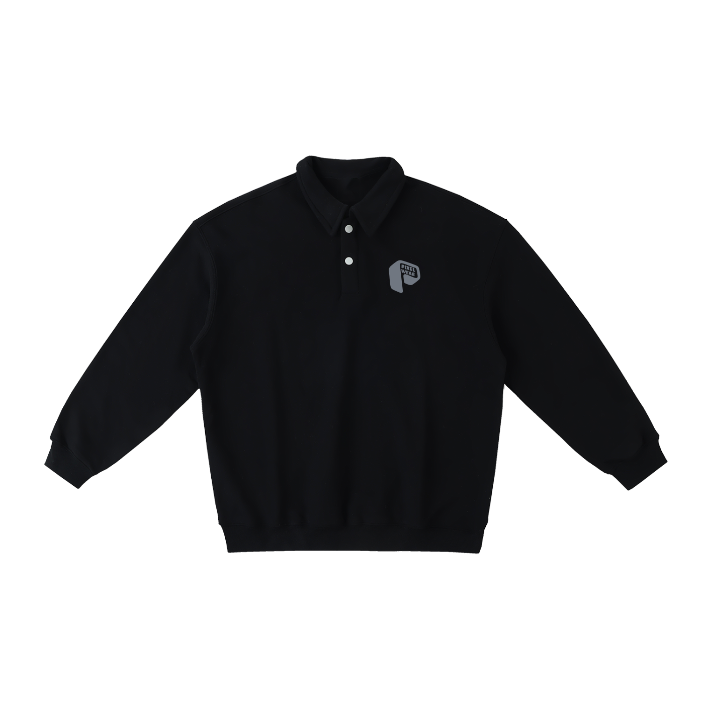 Heavyweight Polo-Collar,Collar Tshirt,Collar sweatshirt,Unisex,Blue,WHite
