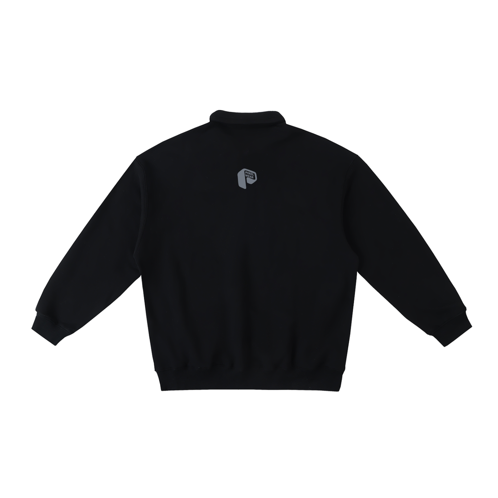 Heavyweight Polo-Collar,Collar Tshirt,Collar sweatshirt,Unisex,Blue,WHite