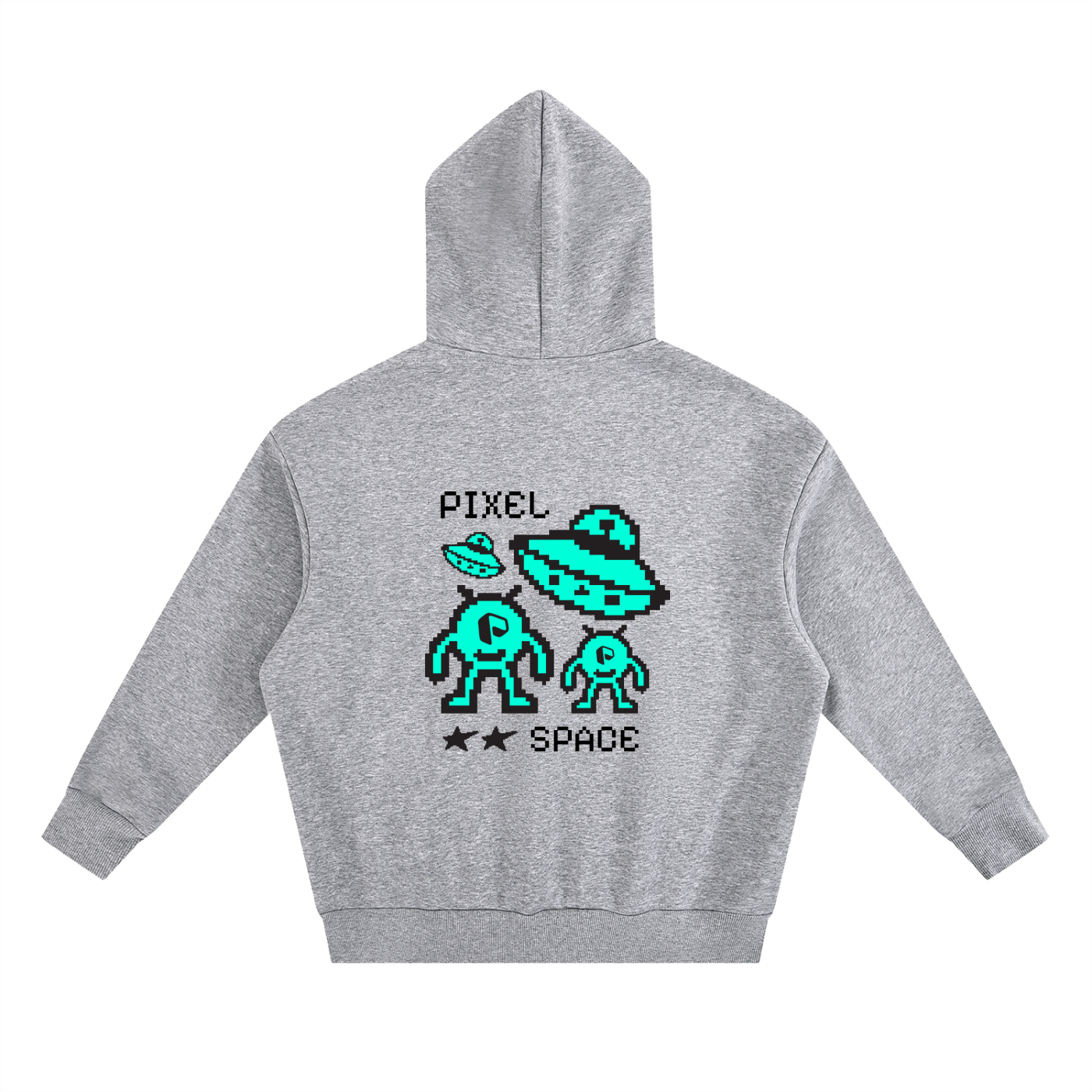 Boxy Fleece Hoodie,Pixel Space,Unisex Hoodie,Hoodie,New,Fleece Hoodie