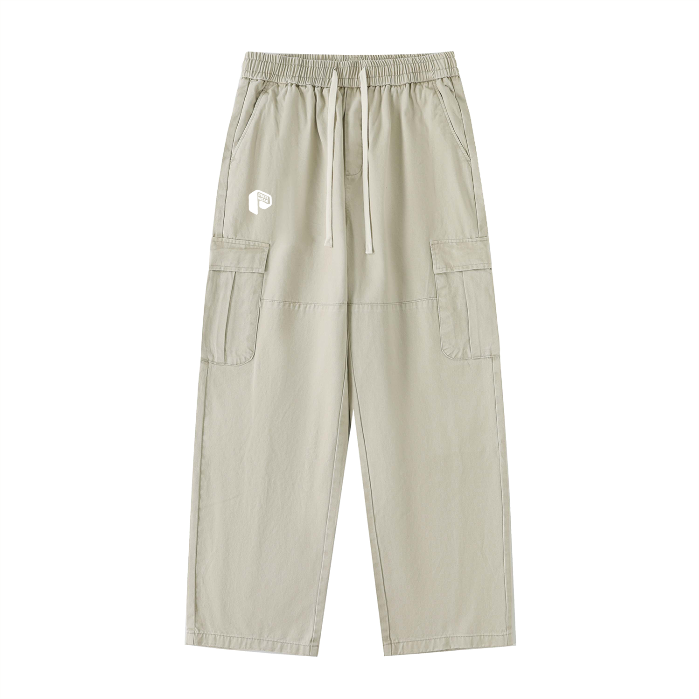 Waist Straight-Leg Cargo Pants,Cargo Pants,Pants