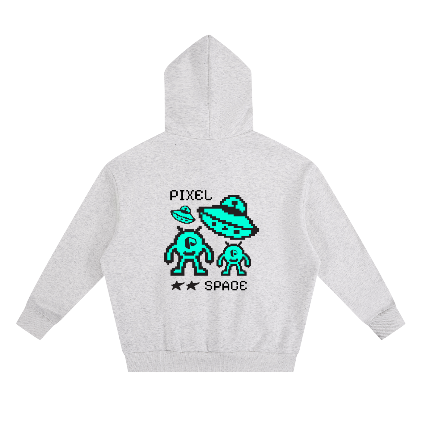 Boxy Fleece Hoodie,Pixel Space,Unisex Hoodie,Hoodie,New,Fleece Hoodie