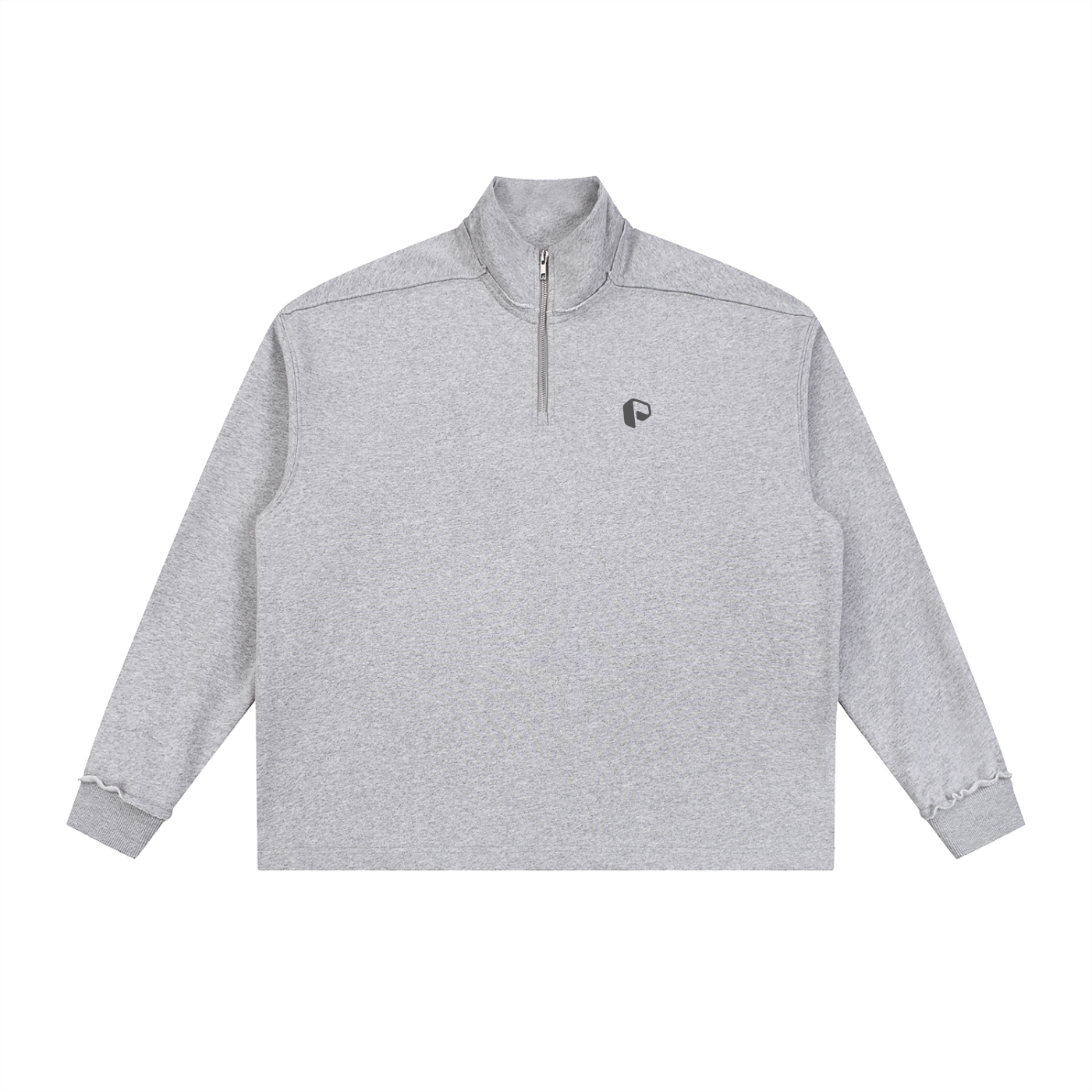 Half-Zip Rolled,Edge Sweatshirt,New,Sweatshirt