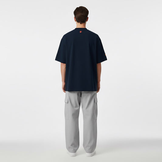 Pixel Wear Smily organic oversized high neck t-shirt - PIXEL WEAR