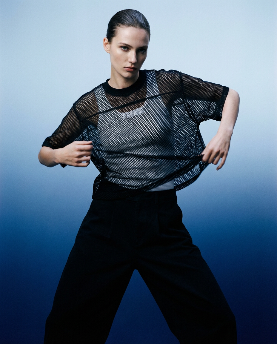 See-through Boxy Net T-Shirt