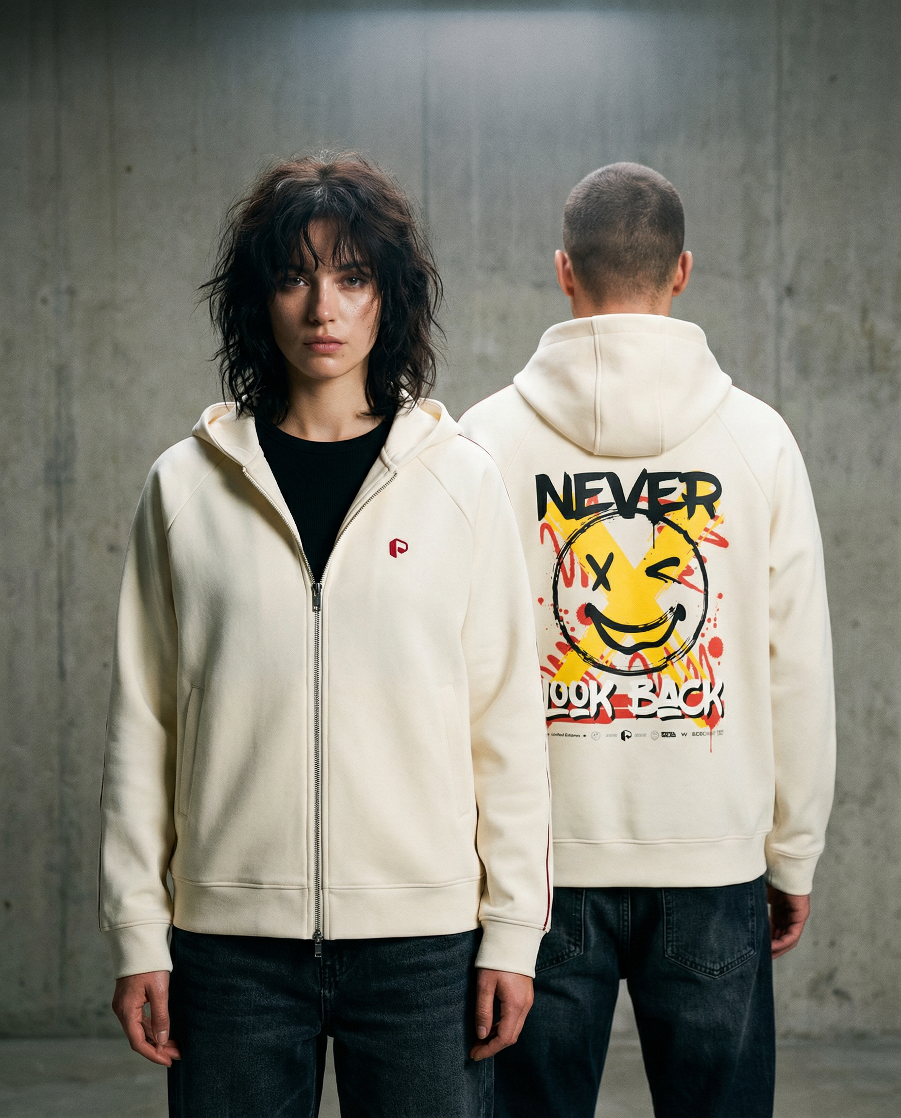 Heavyweight Raglan Sleeve Zip Hoodie