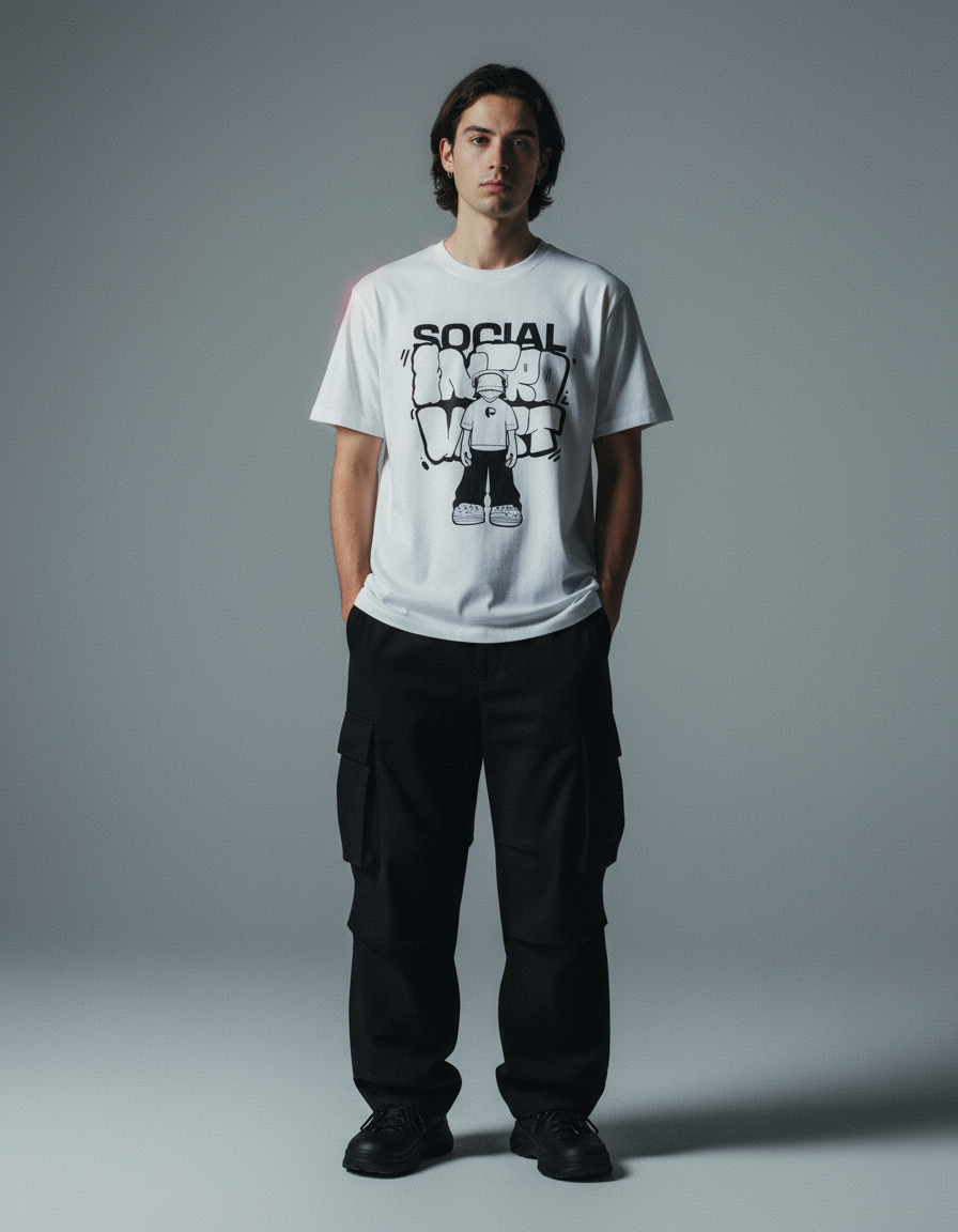 Social Introvert Cotton T-Shirt - PIXEL WEAR