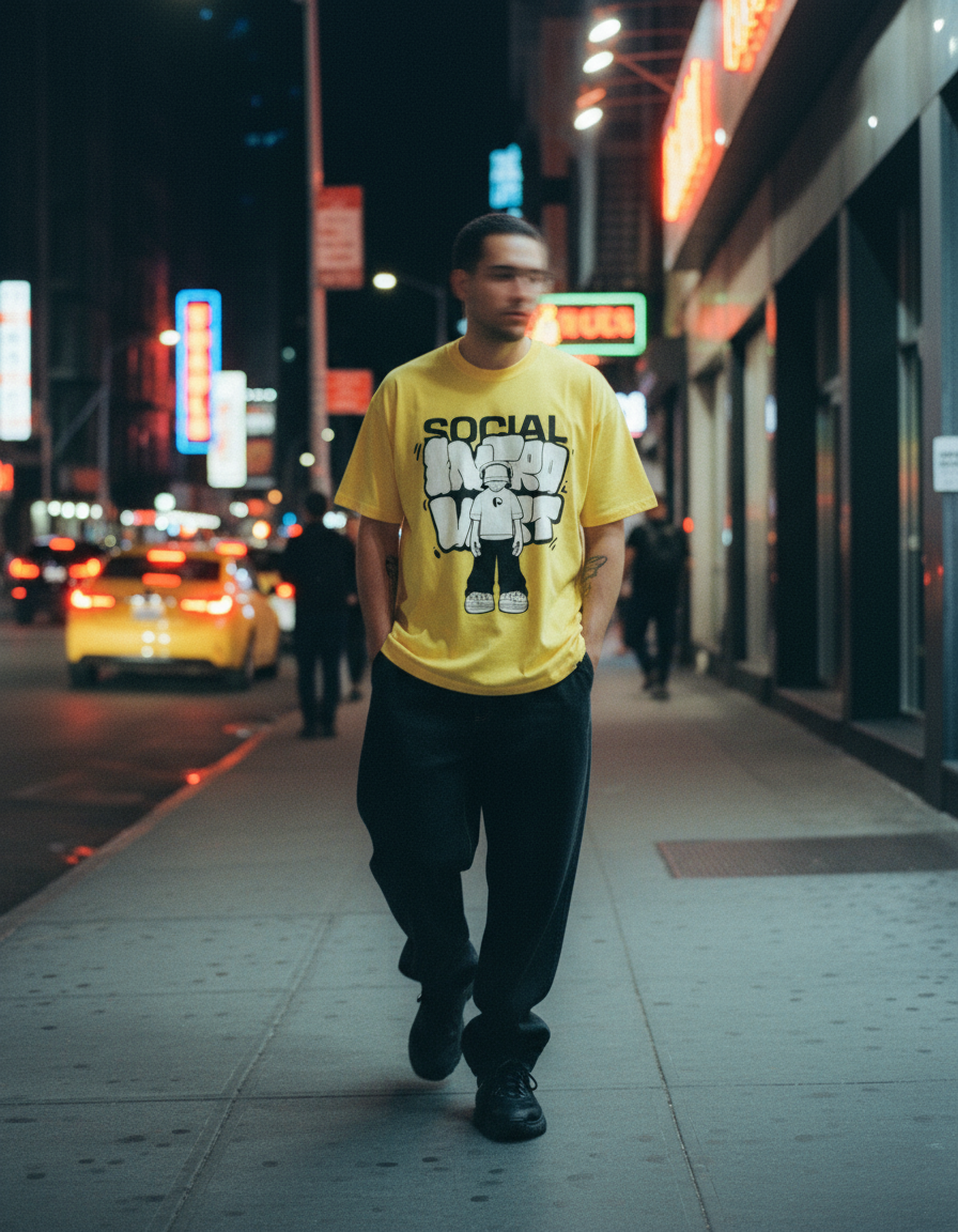 Social Introvert Cotton T-Shirt - PIXEL WEAR