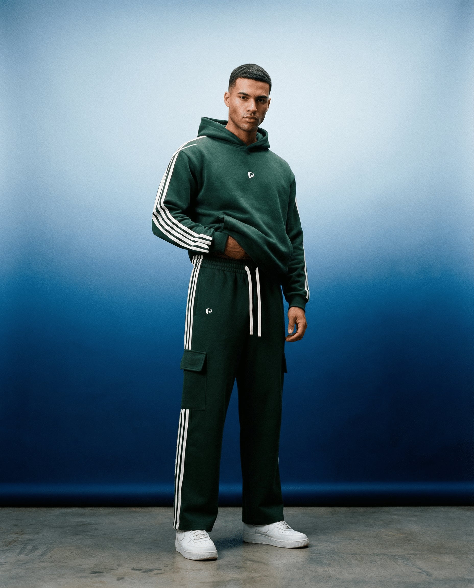 Side Stripe Straight-Leg Pants