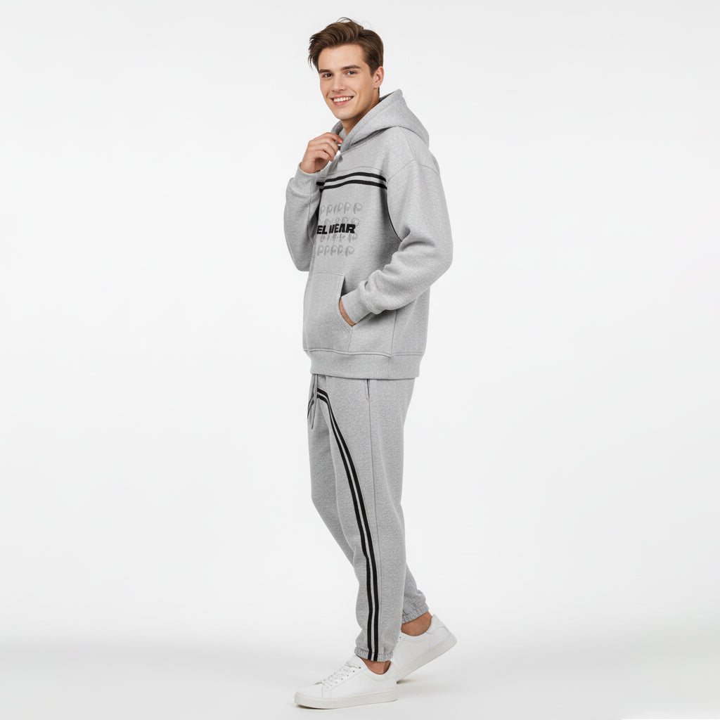 Sun Fade Contrast Tape Fleece Hoodie - PIXEL WEAR