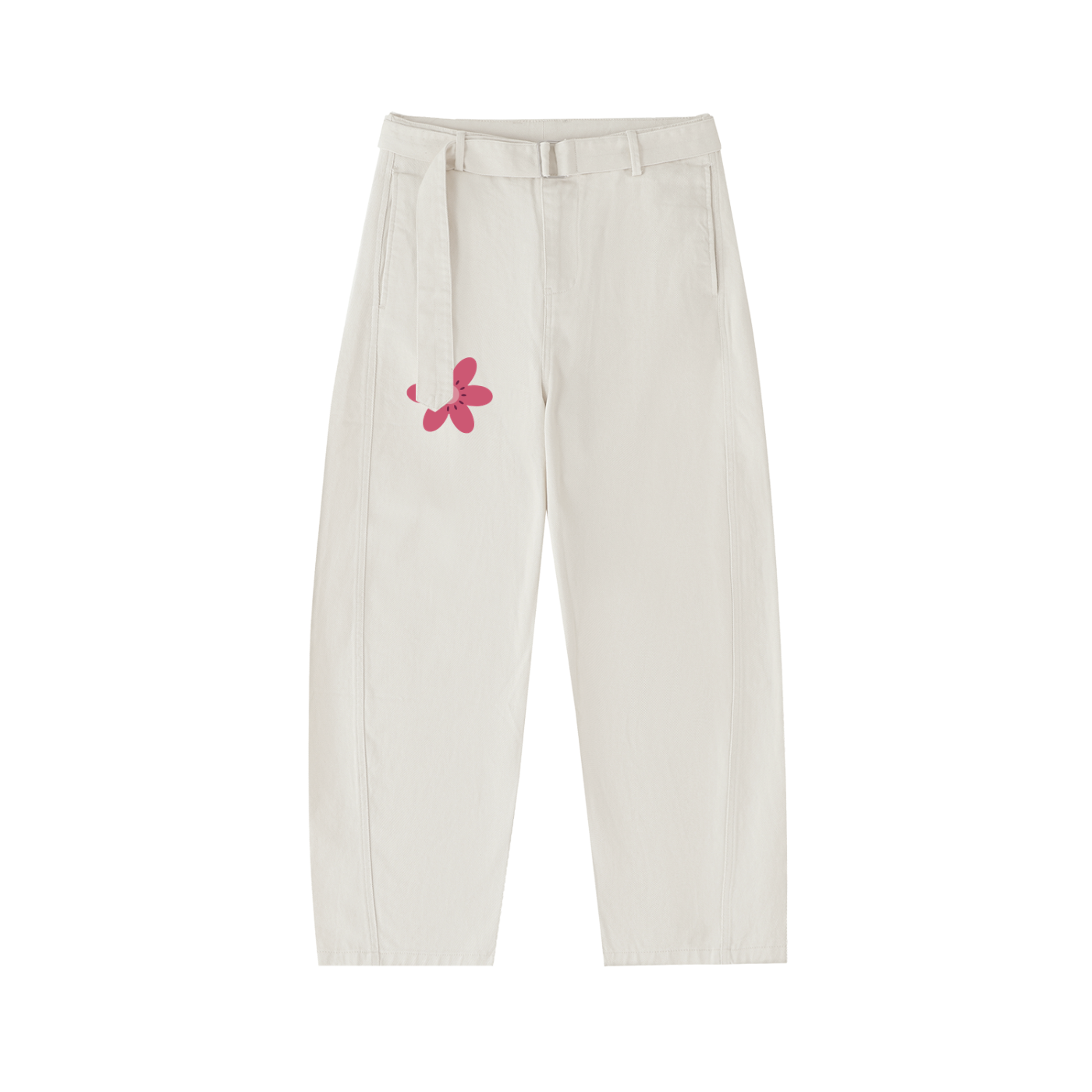 Twisted-Seam Belted Curved-Bla,Belt,Womens Wear,Office Wear,Office pant,Stylish