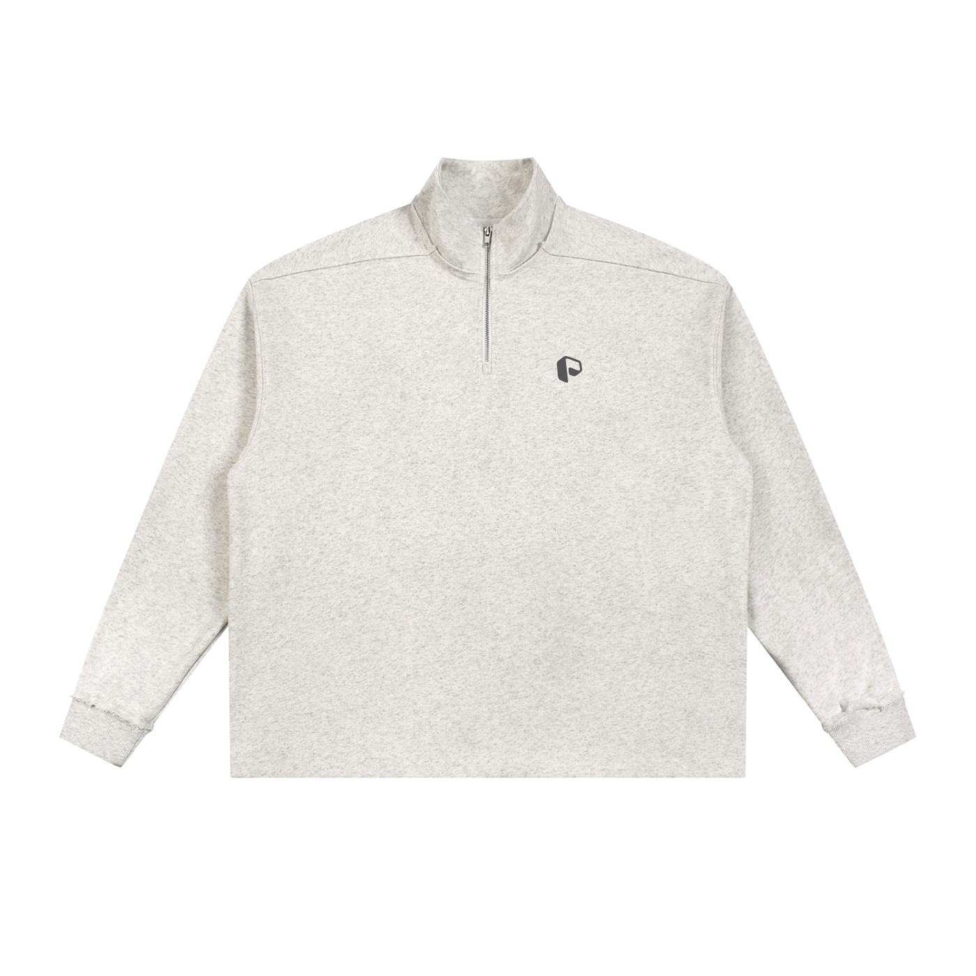 Half-Zip Rolled,Edge Sweatshirt,New,Sweatshirt