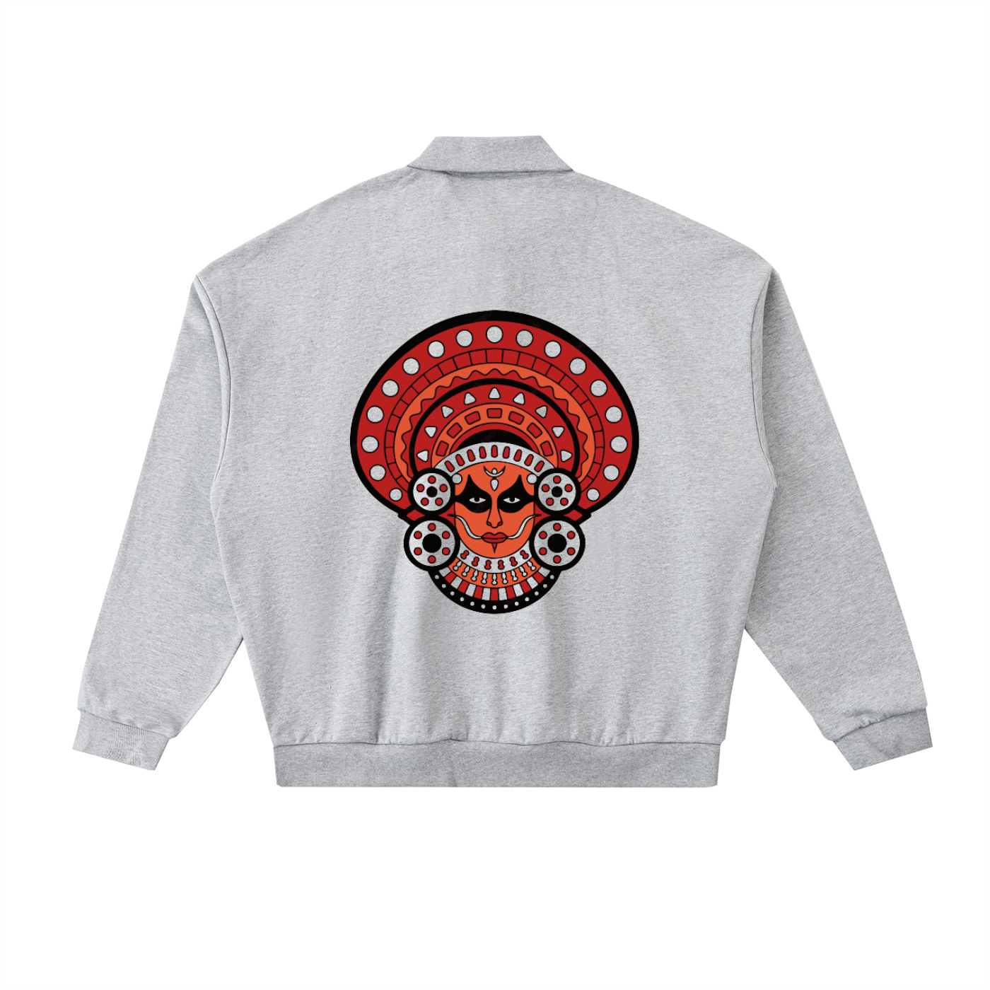 Fleece Polo Sweatshirt,Polo Sweatshirt,Sweatshirt,COLLARED SWEATSHIRT