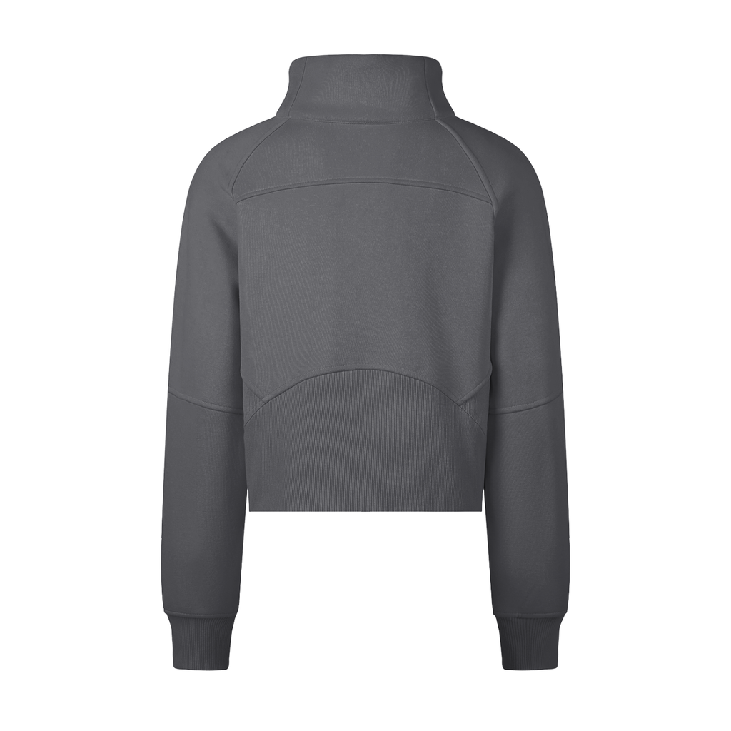 Cropped Half-Zip Sweats,Half Zip,Zip Sweater,Sweater,Sweatshirt,Womens Wear