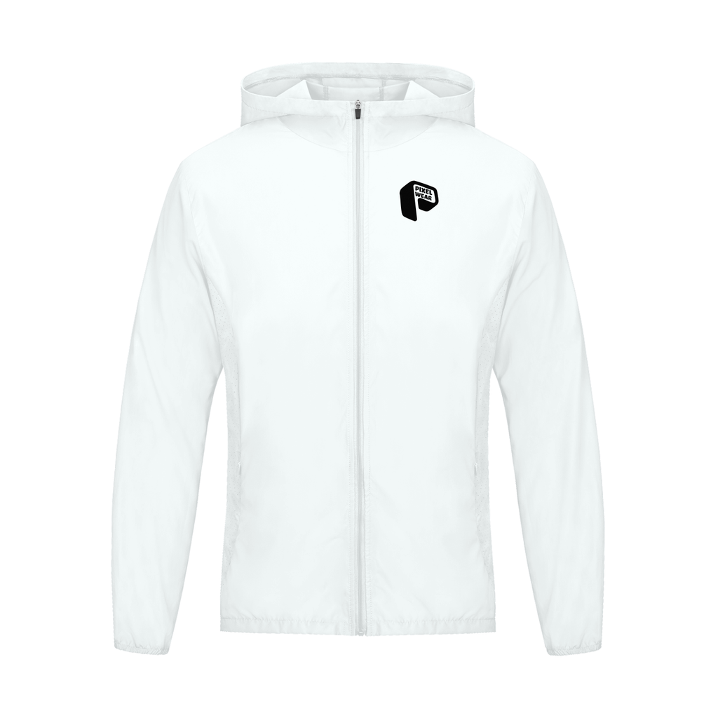 white jacket,white full zip hoodie,full zip,sports jacket