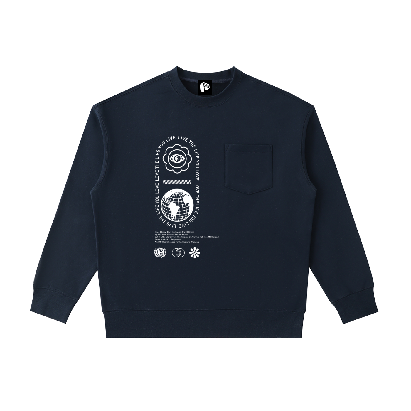 live the life you love,sweatshirt,Male,Mens Sweatshirt,New