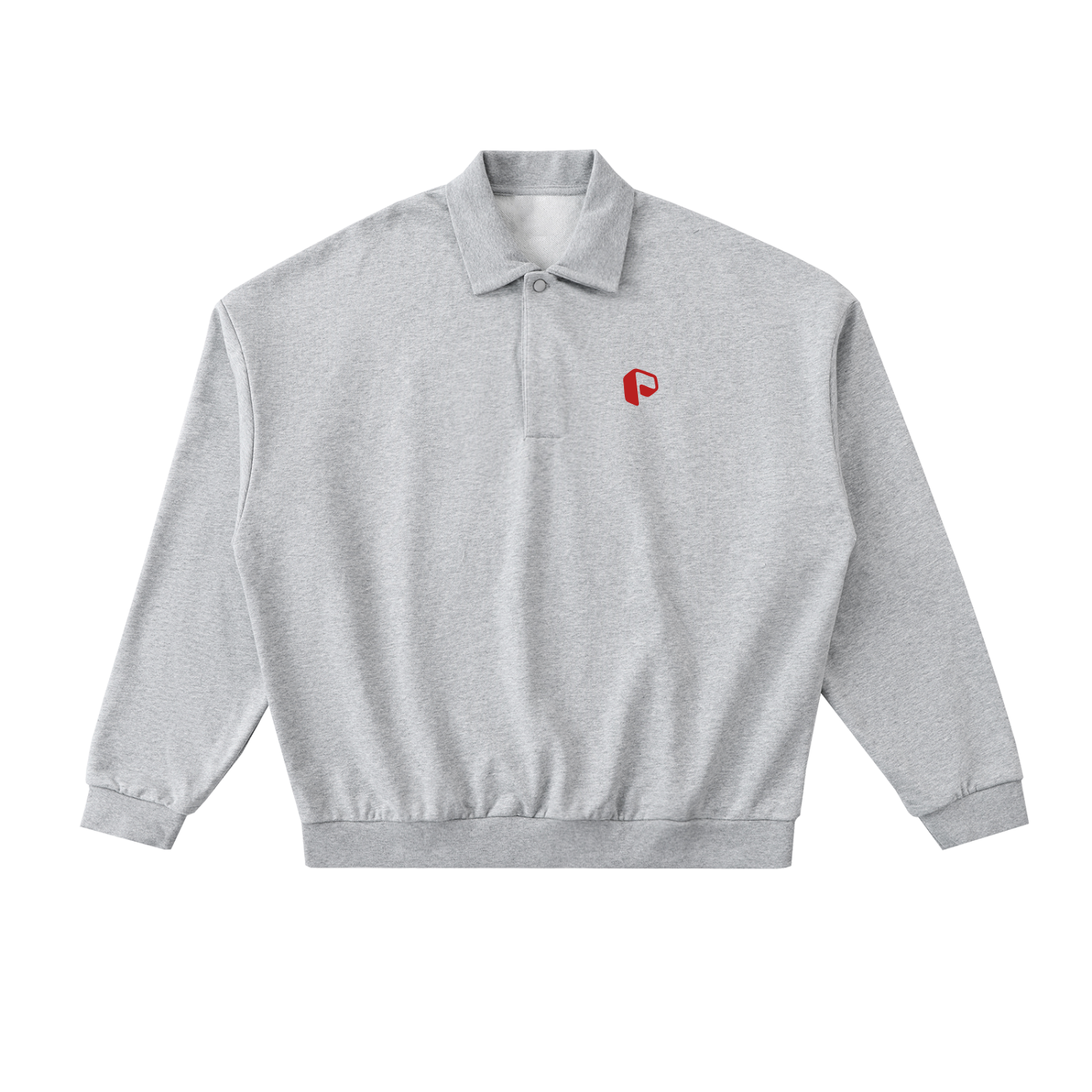 Fleece Polo Sweatshirt,Polo Sweatshirt,Sweatshirt,COLLARED SWEATSHIRT
