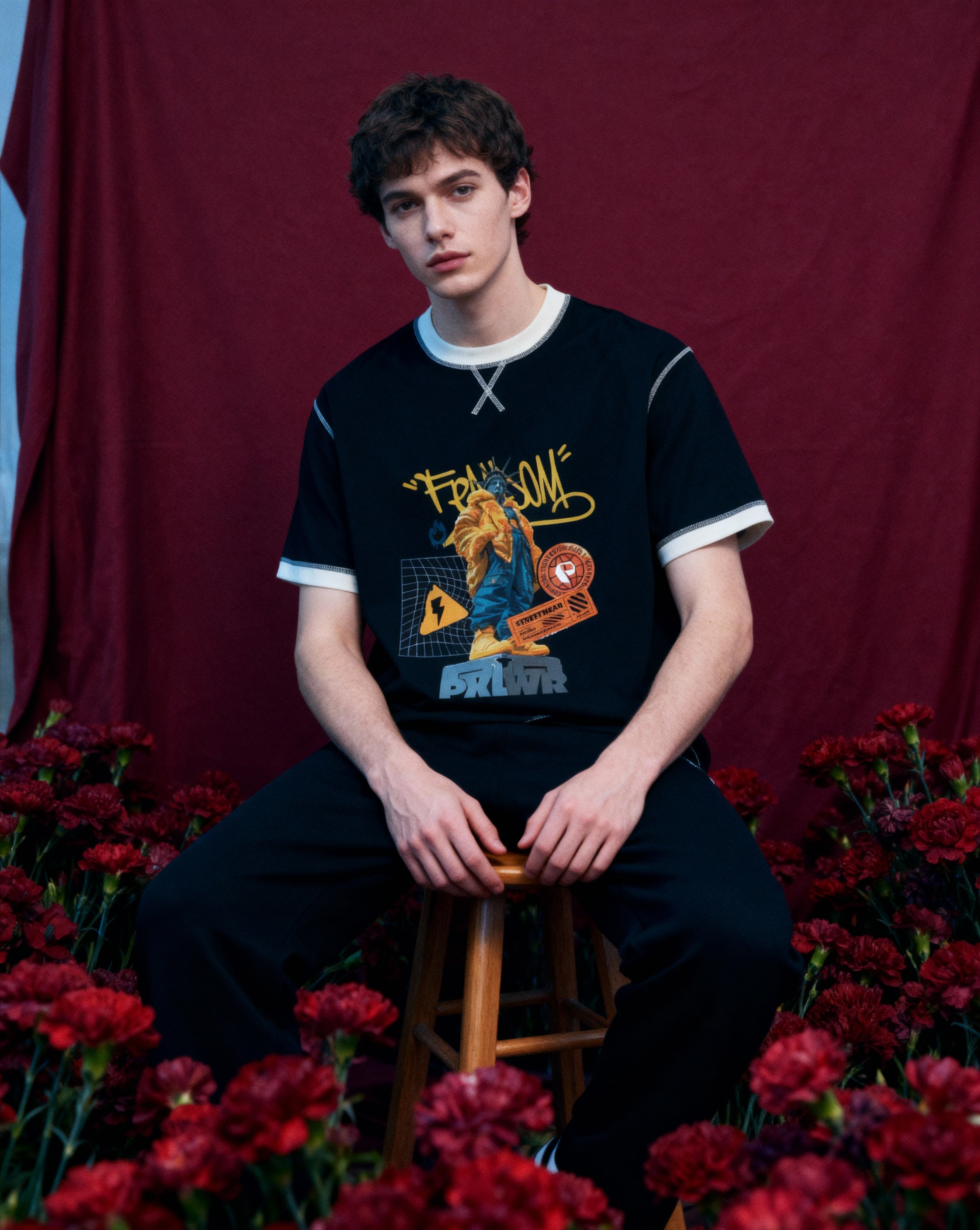 Contrast-Stitched Cotton T-Shirt - PIXEL WEAR