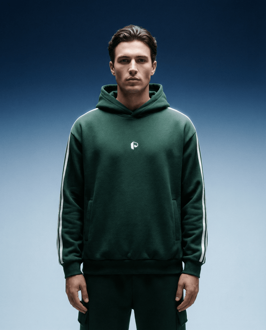 Side Stripe Drop-Shoulder Hoodie