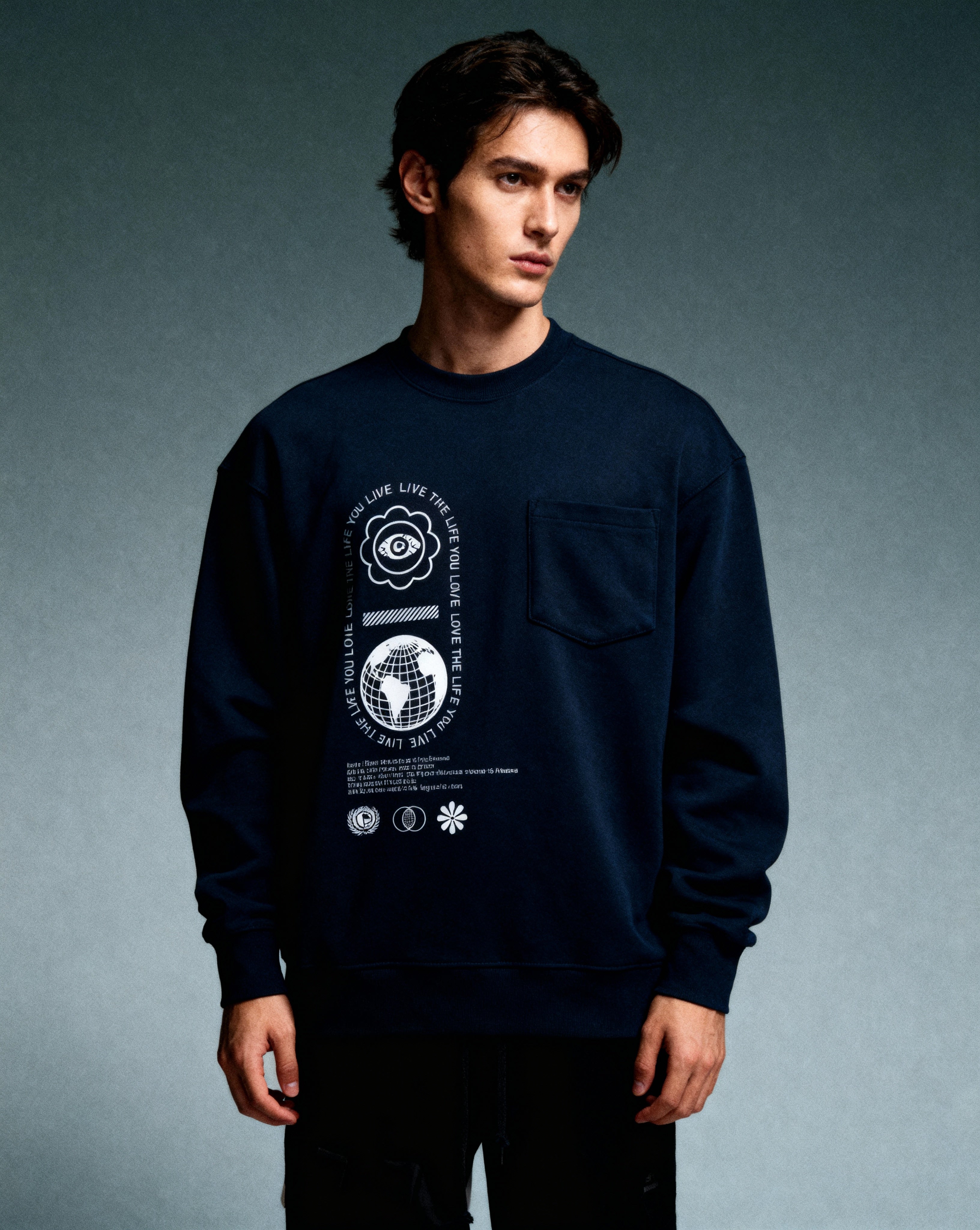 Live the life you love Crewneck Sweatshirt