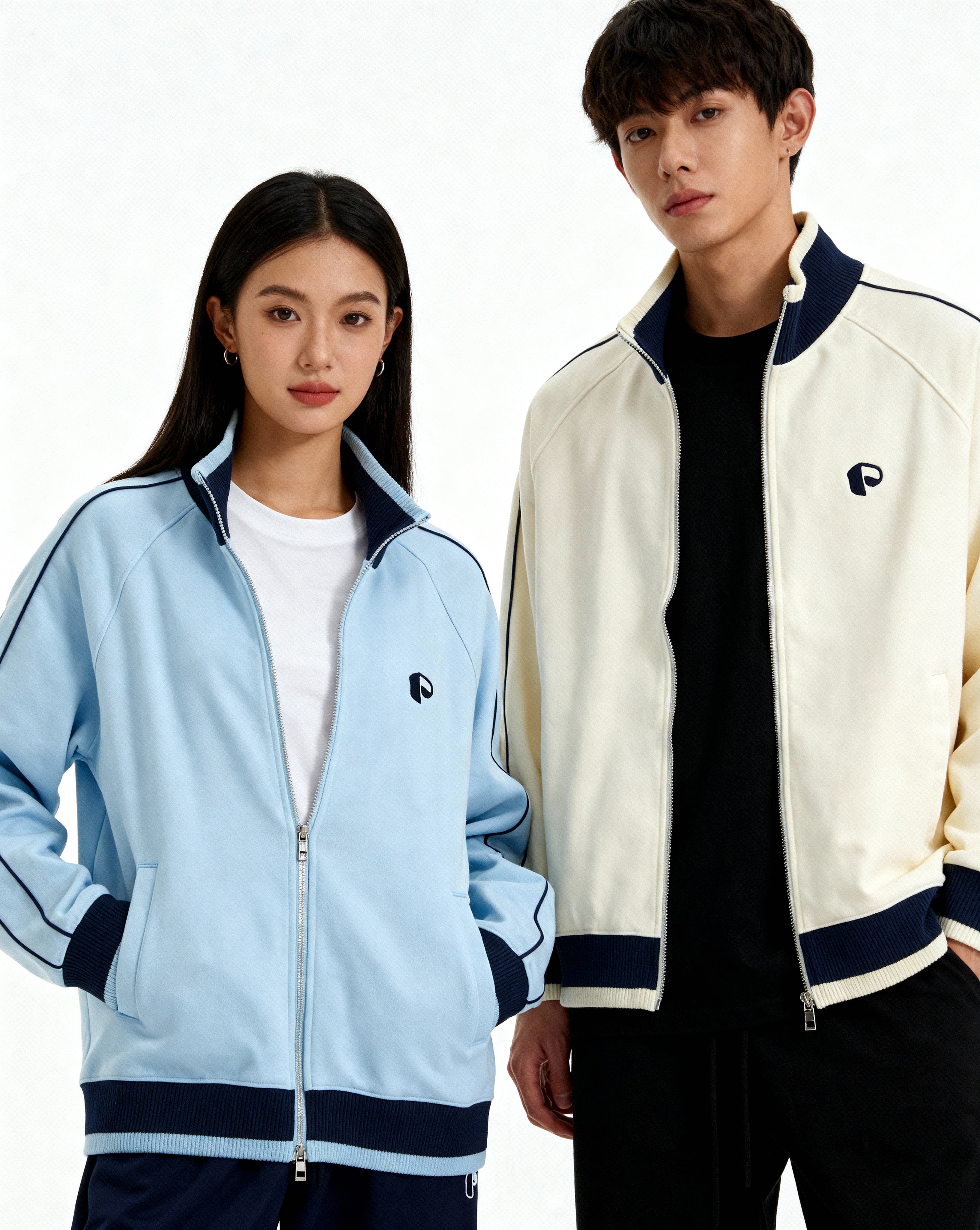 Color Block Raglan Sleeve Zip Track Jacket