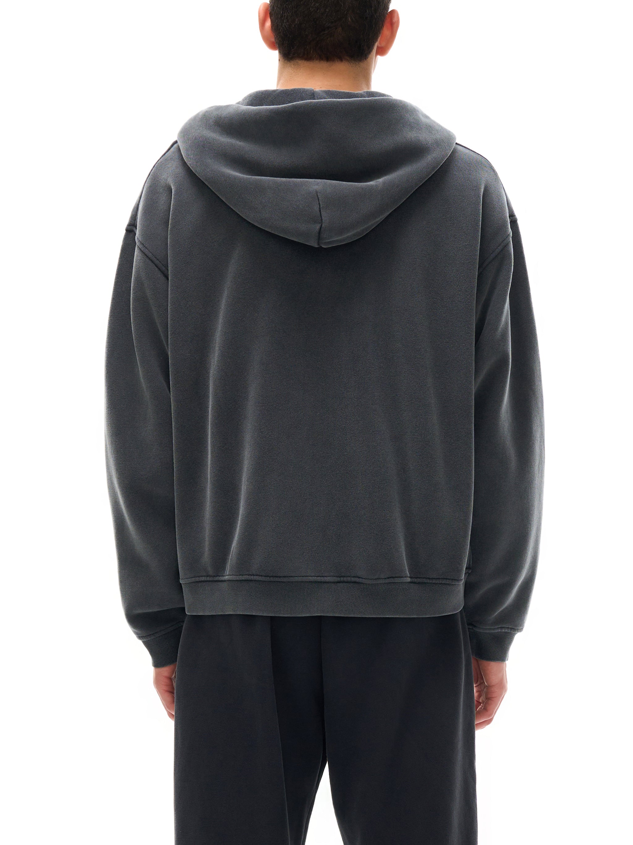 Hoodie Zipper Jacket,Zip-Through Boxy Fleece,Boxy,Brown Jacket