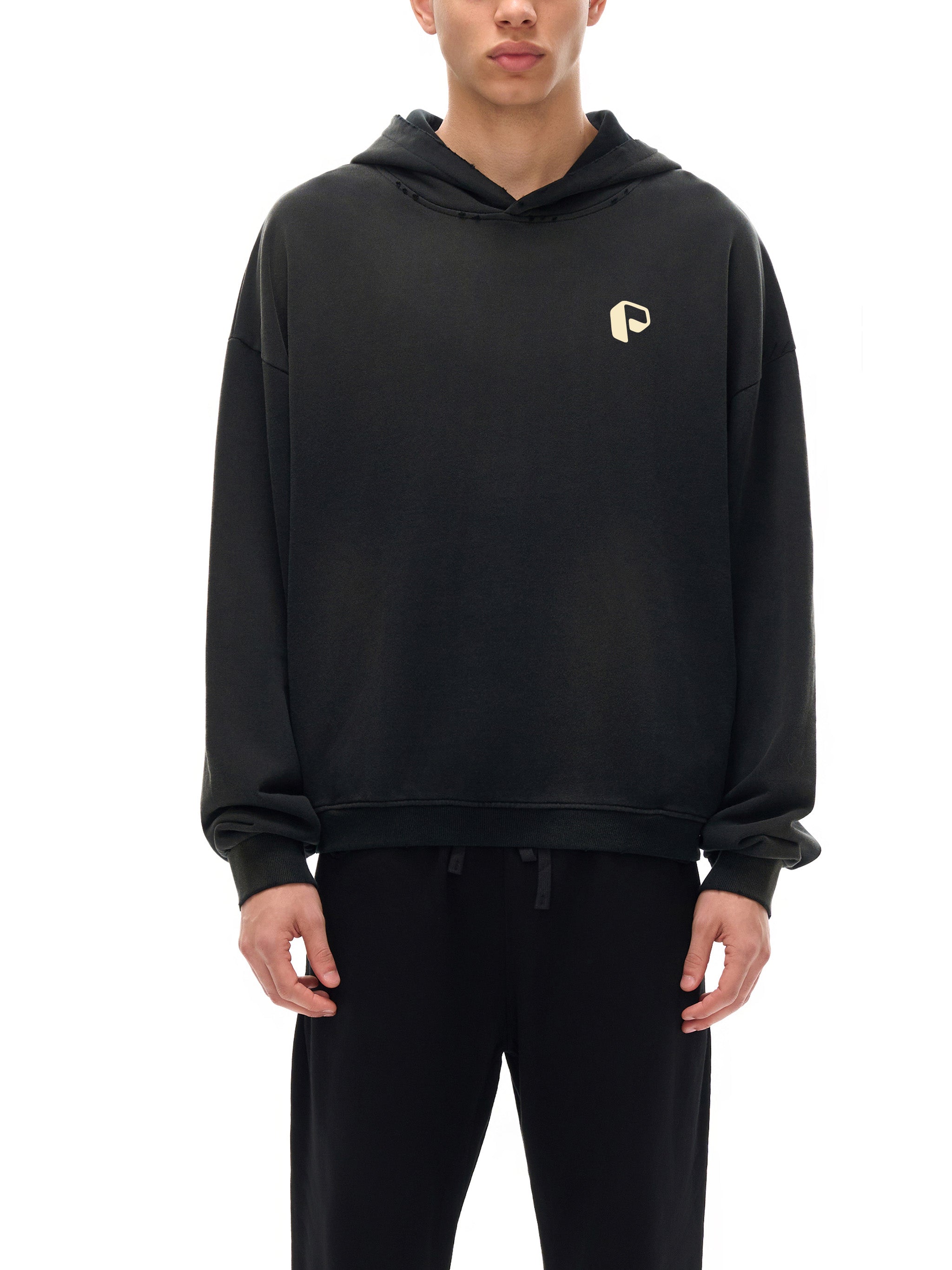 Scary Ghost Unisex Sunfade Boxy Hoodie - PIXEL WEAR