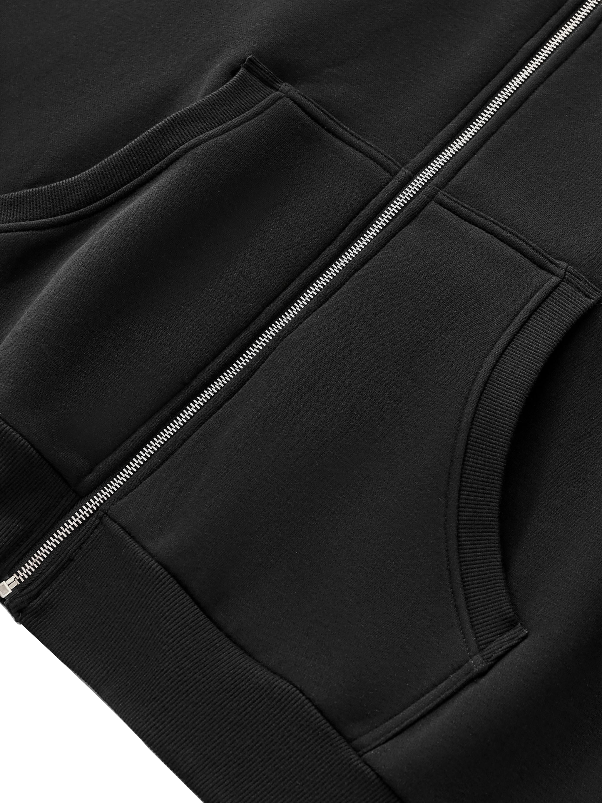 Full Zip Boxy Hoodie,zip till head,Full Zip