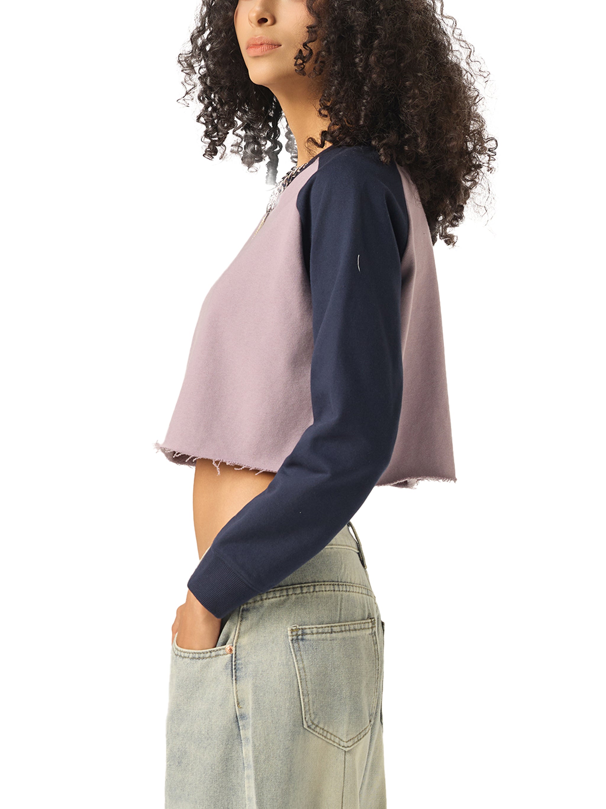 Raglan Crop Sweatshirt,Womens sweatshirt,raglan sleeve