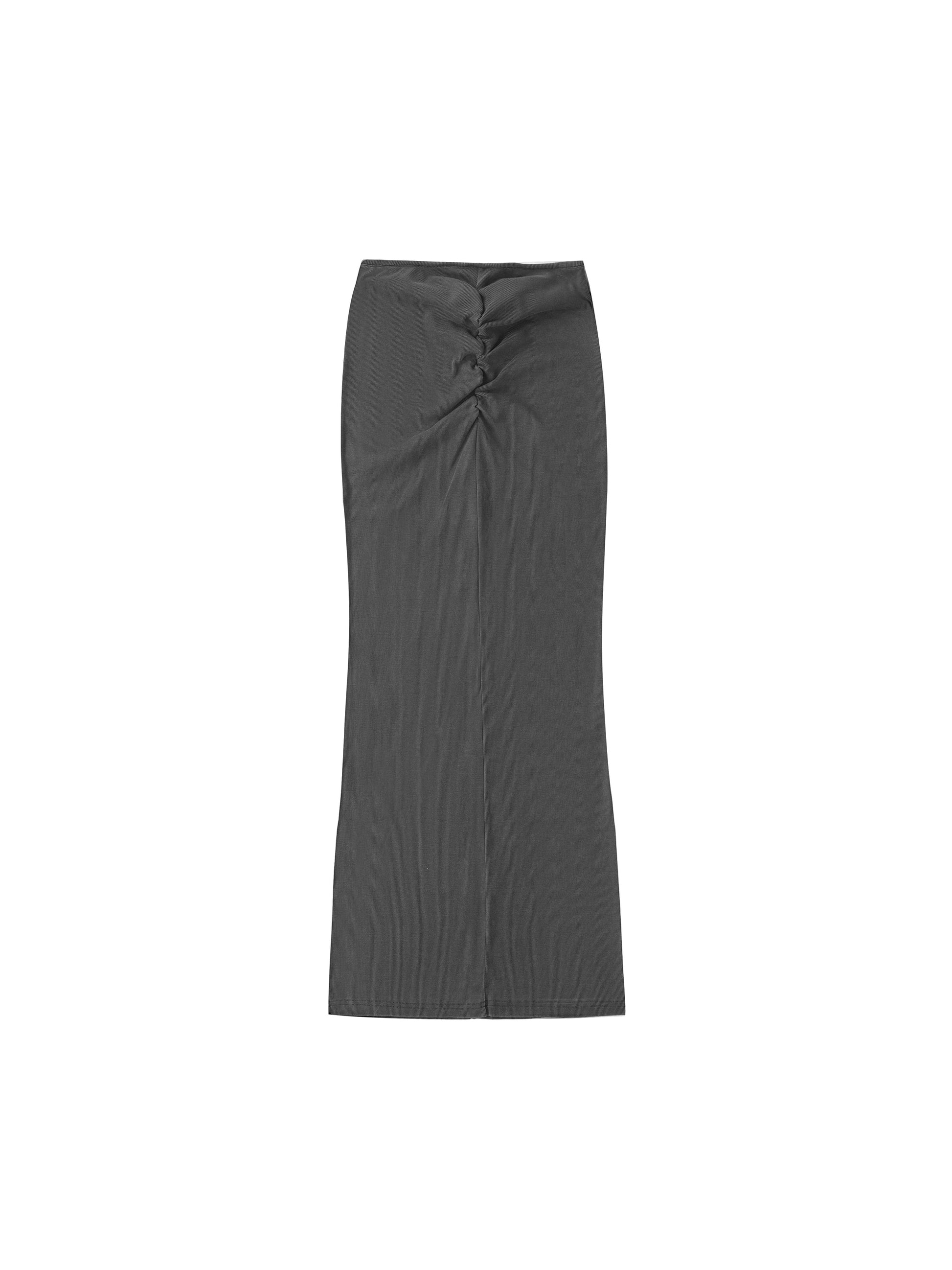 Washed Drawstring Maxi Skirt,Bodycon,Womens Bottom,Bottoms