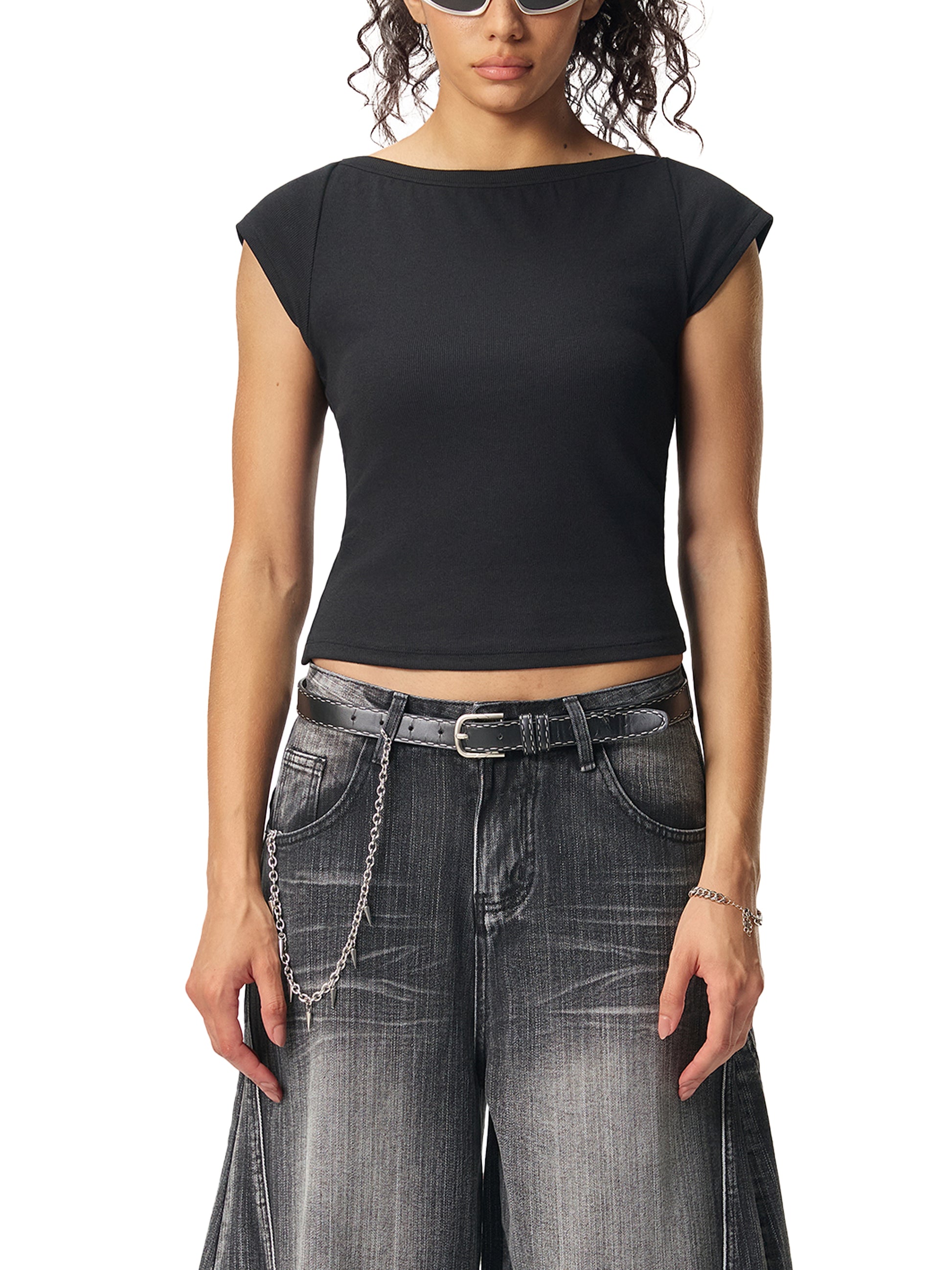 Wide Neck Baby T-shirt,Womens Wear,Womens T-shirt,Wide Neck,New