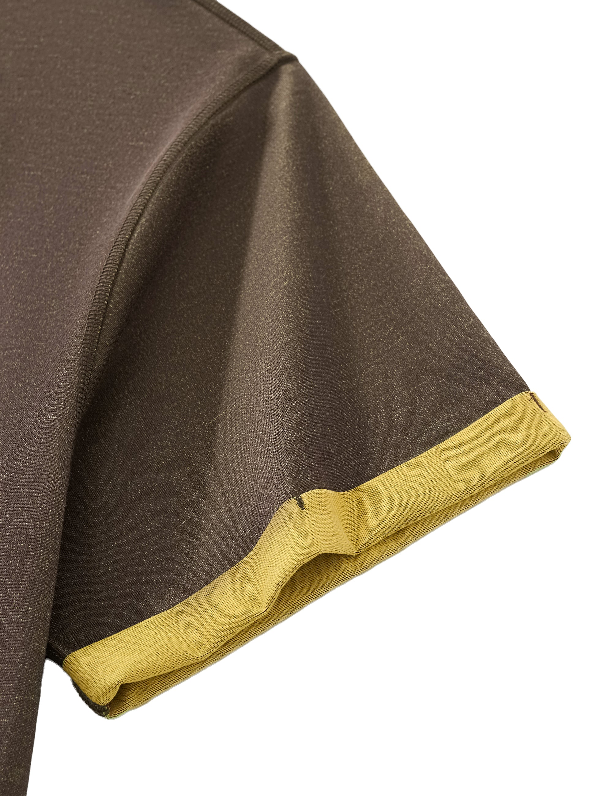 Contrast Cuffed Tshirt,Cuffed T-Shirt,Yellow Tshirt,Tshirt,New