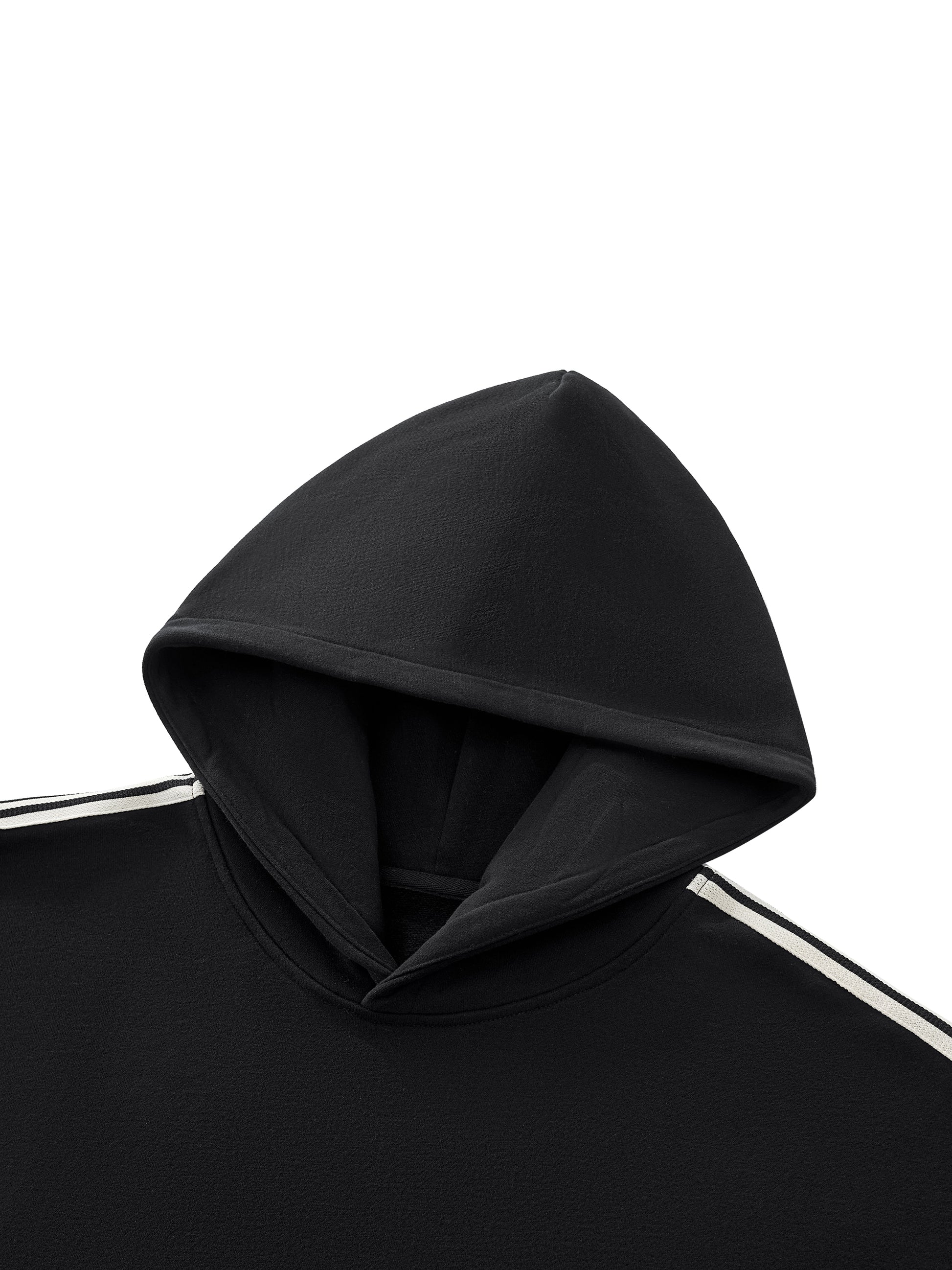 Side Stripe Drop-Shoulder Hood,Side Strip,Hoodie,Alpha Fitz,Mens Hoodie