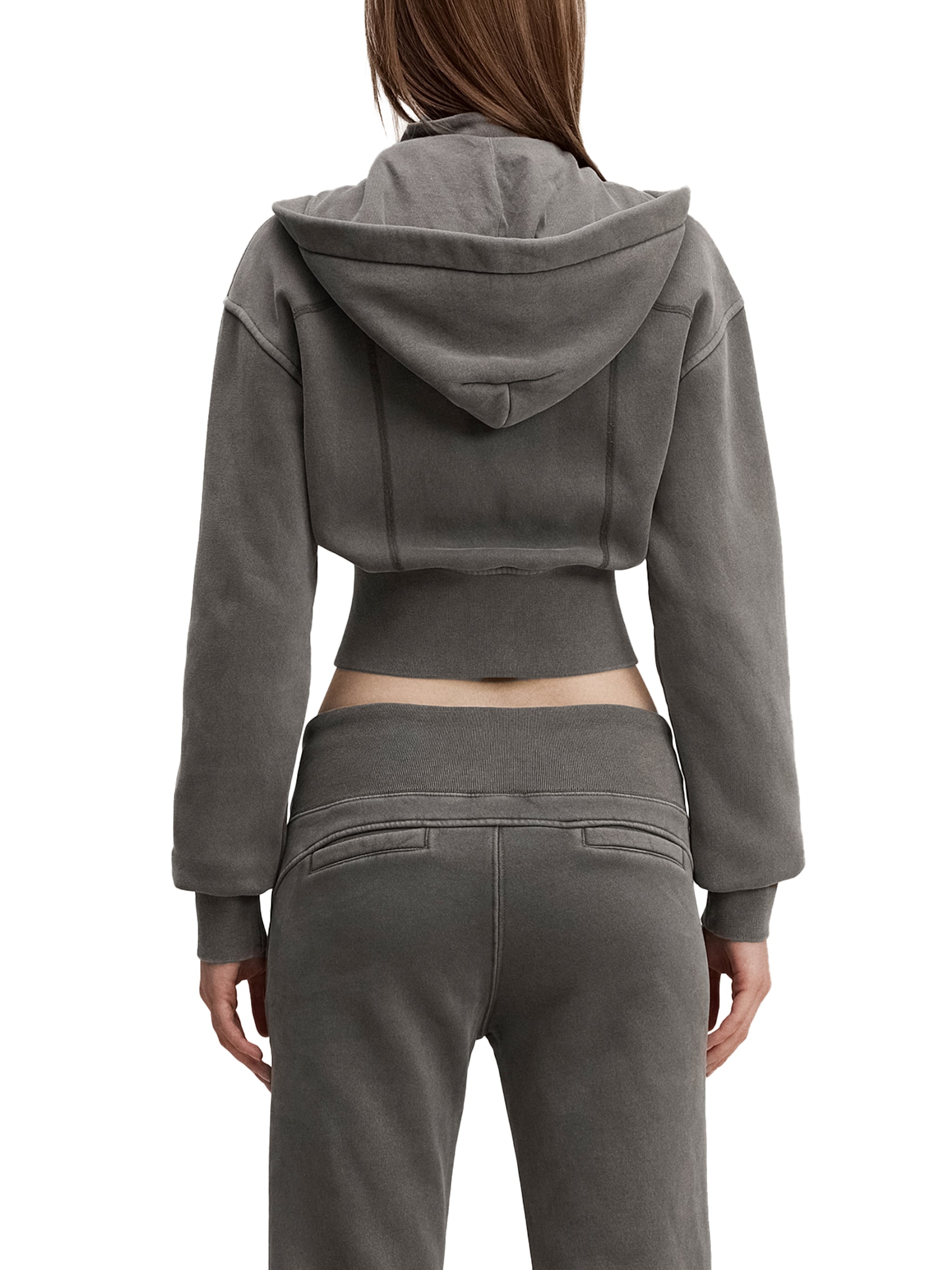 Cropped Fleece Hoodie,Vintage Washed,Fleece Hoodie,Womens Hoodie,Lady Luxe