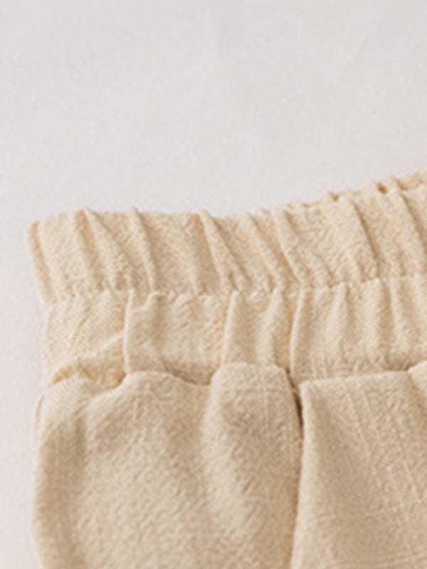 Temperament casual suit solid colour long-sleeved top loose trousers - PIXEL WEAR