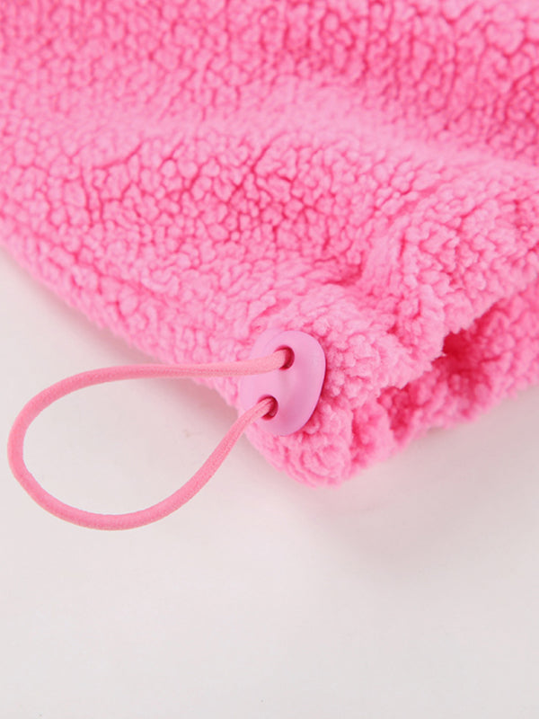 New women's sherpa pullover small stand collar sweatshirt - PIXEL WEAR