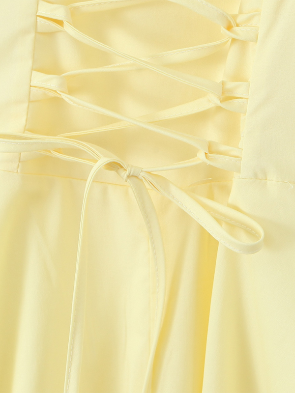 Lace Floral V-Neck Suspender Dress - PIXEL WEAR