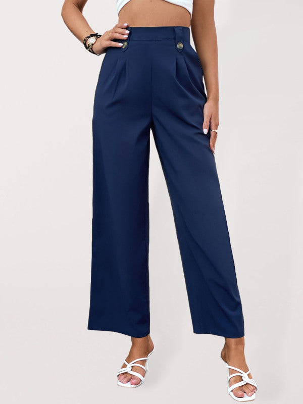 High-Waist Wide Leg Leisure Pants - PIXEL WEAR