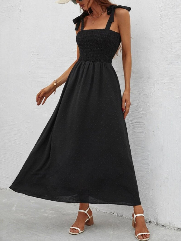 Slim Dress Sleeveless Sling Print Temperament Women's Long Dress - PIXEL WEAR