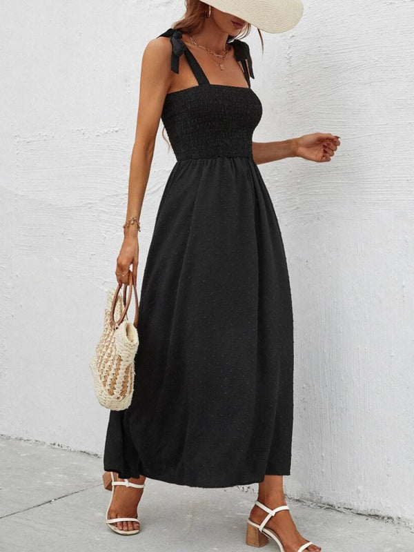 Slim Dress Sleeveless Sling Print Temperament Women's Long Dress - PIXEL WEAR